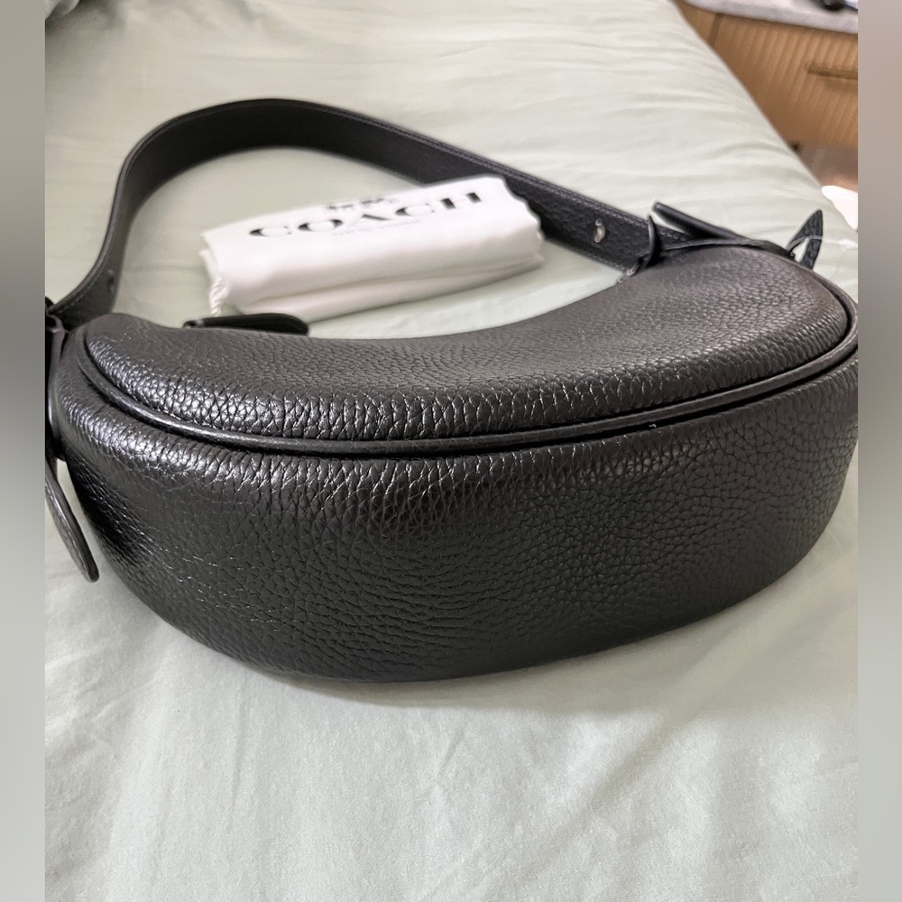 Coach Black Pebbled Leather LUNA  Shoulder Bag - Picture 2 of 16